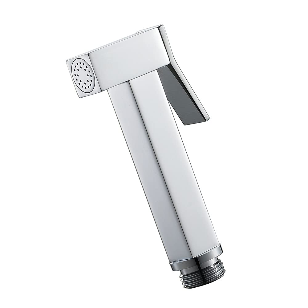 Pulvérisateur de bidet portatif carré en laiton chromé G1/2 pour WC