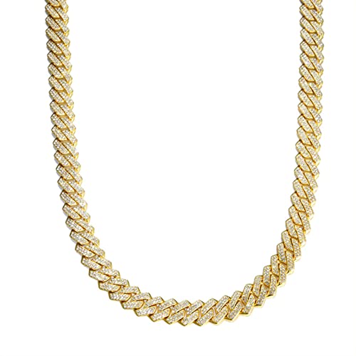 Bijoux hip hop 13.5mm avec chaîne à dents et bracelets bling