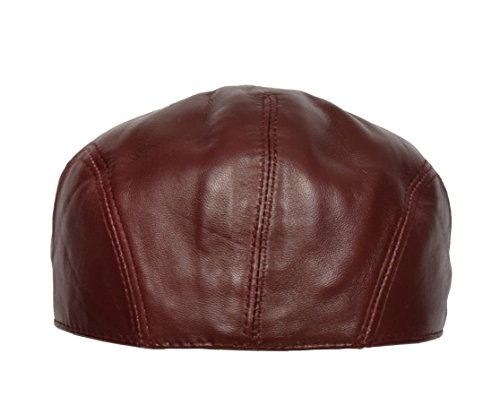 Real Leather Flat Cap Newsboy Ivy Peaked Gatsby Golf Cabbie Hat3