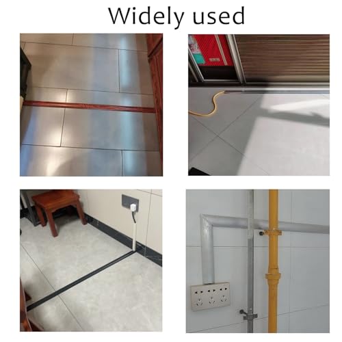 10 piezas de canaleta para cables pintable, canal metálico para esconder cables para taller o centro comercial, canaleta decorativa de aleación de aluminio para proteger cables (10 piezas, largo x ancho exterior 72 pulgadas x 1,2 pulgadas) miniatura 7