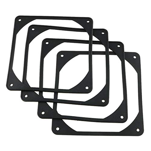 E-outstanding 4-Pack 120mm Rubber Shock Absorption Pads for 12cm Fans, Reduce Noise, Desktop Compatible