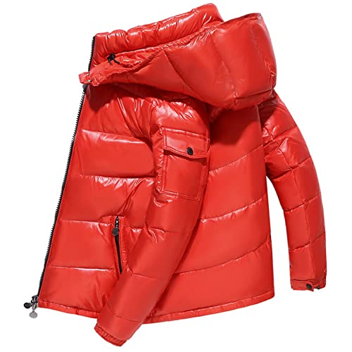 Doudoune à capuche hommes veste matelassée fermeture glissière chaude manteau noir