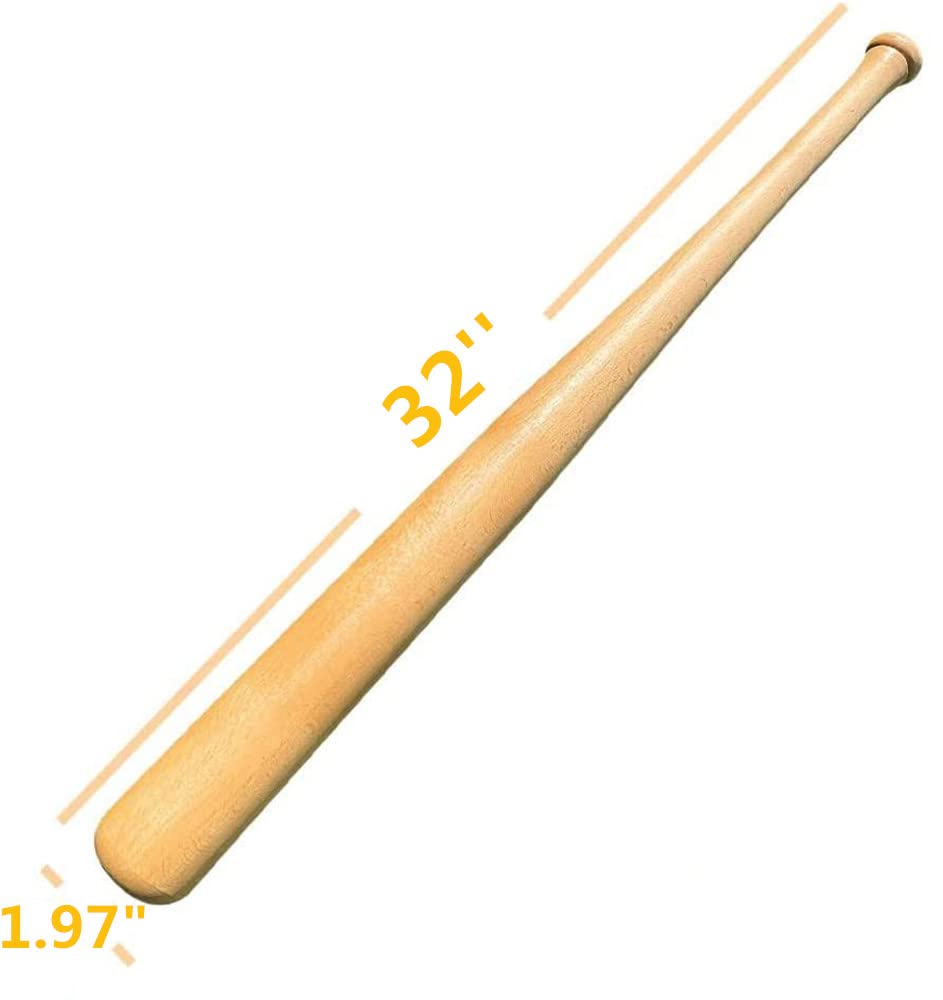 86/81/76/71cm Batte de Baseball Bois 34/32/30/28 Pouces Batte Baseball antidérapante Adulte Pro Léger pour Exercice Joueurs Jeu Homme Femme Solide Durable à la Mode 4 Taiiles au Choix
