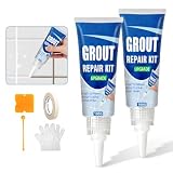 White Tile Grout Repair Kit, 2 Pack Fast Drying Grout Filler
