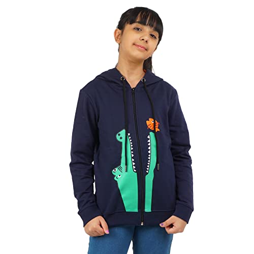 Image of Real Basics Girls Cotton Hooded Sweatshirt(Pack of 1)