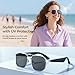 Smart AI Glasses with 100+ Language Translation, Bluetooth 5.4 Glasses with Chat GPT, Blue Light Filtering Lenses with Lightweight Metal Frame Sunglasses, Smart Glasses for Men Women Travel Business
