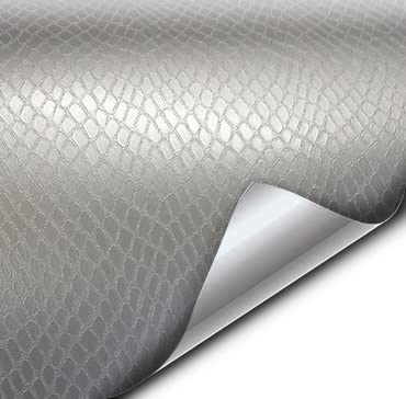 VViViD XPO Silver Snake Skin Leather Vinyl Wrap Roll with Air Release Technology (1ft x 5ft)