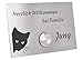 Produktbild Jung-Edelstahl-Design Türklingel London1G Motiv Katze. Klingelplatte 12x8 cm. Klingelschild mit Gravur (ohne LED)