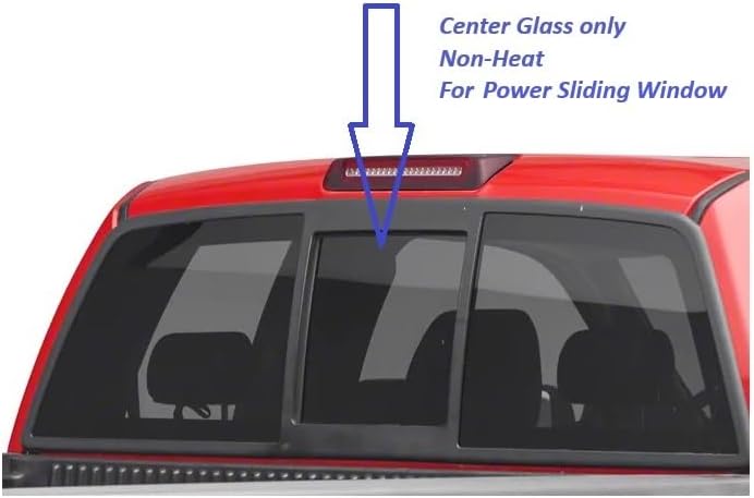 Generic Center Piece Glass Compatible with Ford F150 Pickup Power Sliding Window 2004-2014 Models (NonHeat), Factory Dark Tinted
