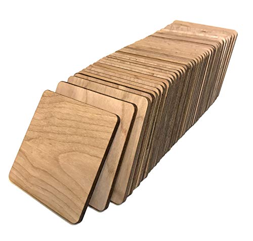 40 Pieces Unfinished Square Blank Wood Pieces 4 X 4 Inches For Coasters, Pyrography, Painting, Writing, Kids Arts And Crafts, Steam, Decorations, Scrabble Tiles, Diy Crafts #TOP3
