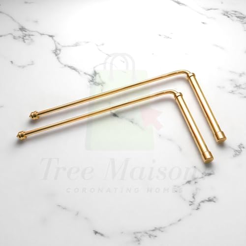 Image of TREE MAISON CORONATING HOMES Brass Dowsing Rods Pair for Vastu | 8 mm Diameter | Set with Board & Brass Pendulum (Assorted) | Aura Energy Scanner | Feng Shui | Reiki | Dowsing Rods | L-Rod