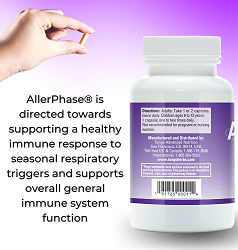 Allerphase Natural Herbal Sinus And Lung Relief Supplement For Seasonal Respiratory Discomfort Caused By Pollens, Dust, And Dander (60 Vegetarian Capsules) #TOP3