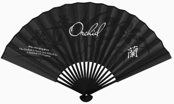 ARYU Plum Orchid Bamboo Chrysanthemum Ancient Style Fan Folding Fan Hanfu Dance Folding Portable