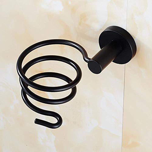 e Schwarz Badezimmer Haartrockner Halter 304 Edelstahl Wand befestigte Regal-Speicher-Organisator-Halter-Rack