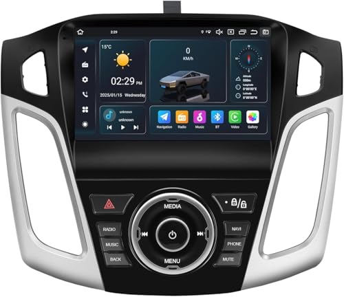 Car Radio for Ford Focus 2012 2013 2014 2015 2016 2017 Android 14 Stereo 9 IPS 720 * 1280P QLED Screen Autoplay Carplay 4G LTE BT5.0 DSP SWC 8-Core 4+64GB