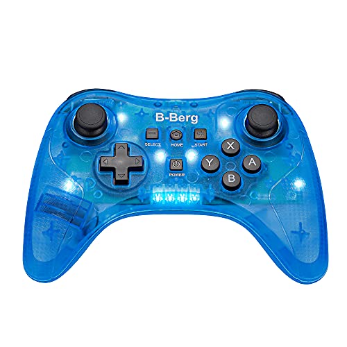  B-Berg Wireless Motion Vabration Joystick semitrasparente Gamepad Telecomando Controller per Nd Wii U Pro Giochi Accessori per giochi + Cavo