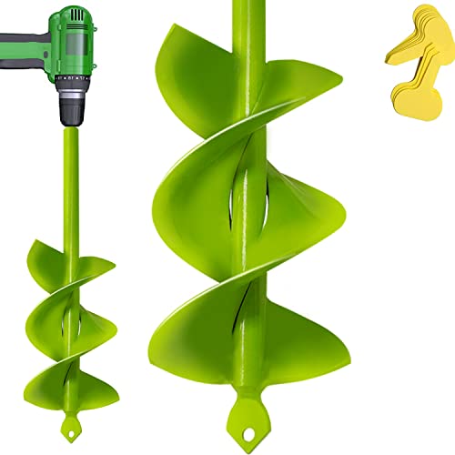 8 (D) x 30 (L) cm Garden Drill, Garden Auger Drill, Professional Drill, Tree Flowering Planter Hand Drill, Earth Drill