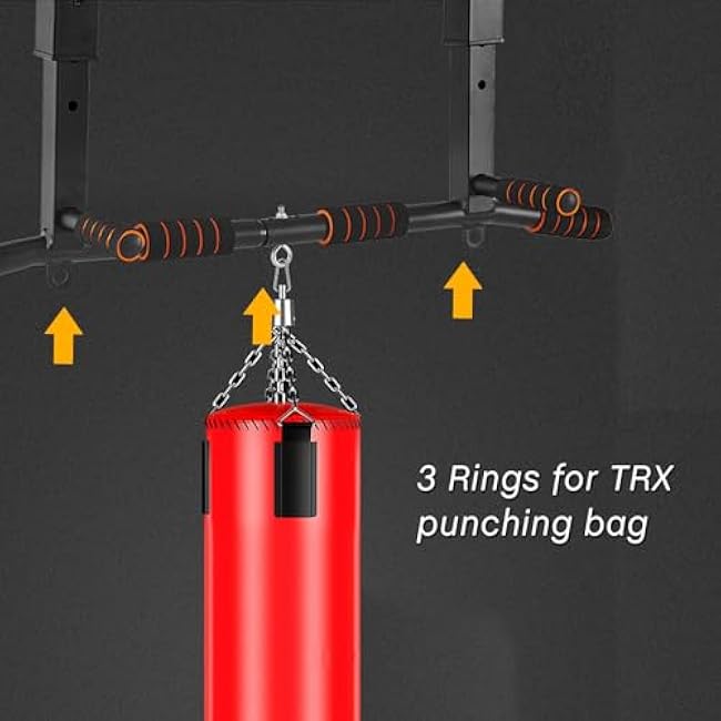 PLKO Wall Mount Pull Up Bar Wall Mounted Body Press Pull Up Bar Gym Chin-Up for Upper Body Workout