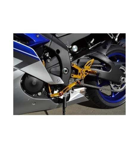 Repose-Pieds pour Moto R6 2006-2016 Commandes Arrière Réglables CNC Aluminium