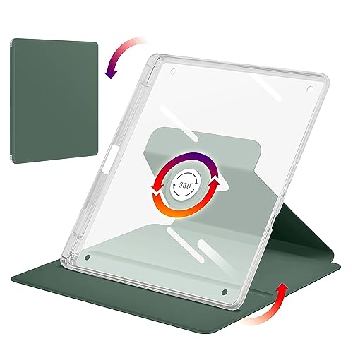 Kindle Scribe ��1���� 2022 10.2�C���`�p�P�[�X �y���z���_�[�t�� 360�x��]�t�H���I�X�^���h�J�o�[ �v���~�A���ϏՌ� �����E�F�C�N/�X���[�v�@�\ �_��Ȏ���p (�_�[�N�O���[��)