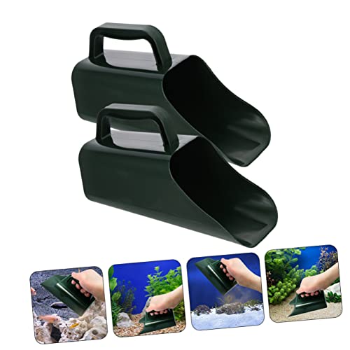 Secfou 2Pcs Handheld Garden Shovel Multi Cleaner Tool Cleaning Tool Multitools Fish Tank Sand Shovel Garden Soil Spoons Aquarium Cleaning Shovel Portable Aquarium Shovel Aquarium Cleaner #TOP2