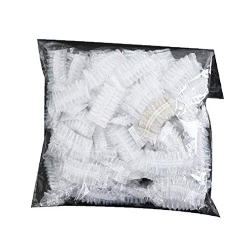 Ibely 100 unidades Capas de ar impermeável capas de plástico para ar protetores de ferramentas disponíveis Hair Dye Shower Bathing Earmuffs