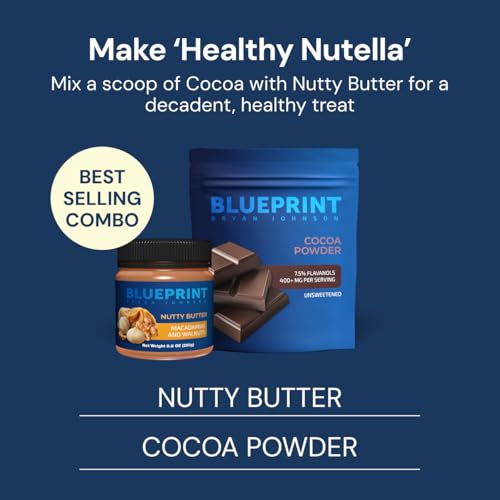 Blueprint Bryan Johnson Nut Butter - Macadamia Nuts & Nuts - Only 3 Ingredients - No Palm Oil - Keto & Low Carb Snack - No Added Sugar, Vegan, Non-GMO, K