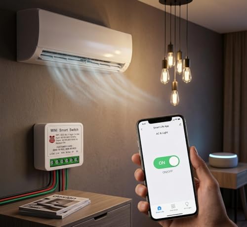 Image of Heavy Duty WiFi Smart Timer Switch 16A | Geyser Water Heater Control | Voice Alexa Google Home | Energy Saving Auto Schedule | cool smart home devices