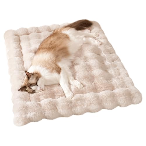 SOMAHE Cat Bed Mat, Soft Plush Faux Fur Kneading Pet Bed, Machine Washable Cat Sleeping Pad for...