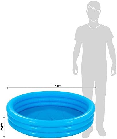 Intex Inflatable Swimming Paddling Play Pool 3 Ring Blue Toy Kids Childs Childrens Baby Family Sizes - 45'' , 58'' , 66'' Diameter (45'' x 10'')