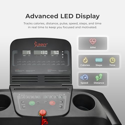 Sunny Health & Fitness Foldable 12% Auto Incline Wi-Fi Treadmill - image 6