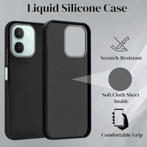 Image of Jkobi Rubberised Back Cover Case for Vivo iQOO Z11x 5G (Textured Grip Design | Micro-Fiber Cloth Inside | Slim and Light Weight | Soft Touch and Feel)