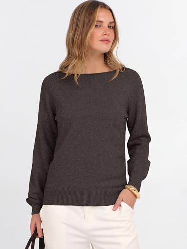 Image of ANRABESS Women Long Sleeve Rolled Neck Fall Lightweight Sweaters Top