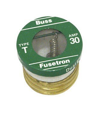 Bussmann Plug Fuse Dual Element 30 Amp 125 V Brass Industrial Strength (Pack of 2)2