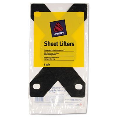 Triangle Shaped Sheet Lifter For Three-Ring Binder, Black, 2/Pack, Total 50 Pk, Sold As 1 Carton #TOP2