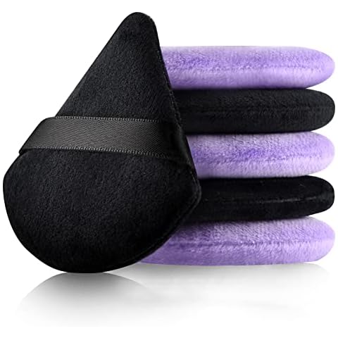 Dreieck Make up Puderquaste Start Makers Powder Puff 6 Stück Puderquaste Dreieck Make up Puff Waschbar Wiederverwendbar Puderquaste Gesicht Schwämmchen Cover
