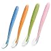 4 Pezzi Cucchiaio in Silicone per Bebè, ZoneYan Cucchiaino Svezzamento, Cucchiaino Silicone Neonato 4 Mesi, Cucchiaini Termosensibili, Cucchiaio per Bambini Neonati