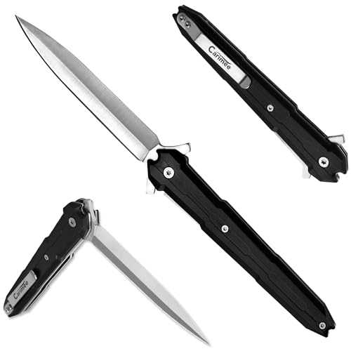 Folding Pocket Knife with 3.74" 5Cr15Mov Steel Blade, EDC Outdoor Slim Survival Knife for Camping, Hiking, Rock Climbing, Fishing