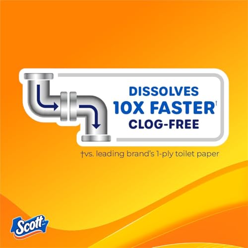 Scott ComfortPlus Toilet Paper with Soft Lavender Scented Tube, 12 Mega Rolls, 310 Sheets per Roll, Septic-Safe, 1-Ply Toilet Tissue - 8
