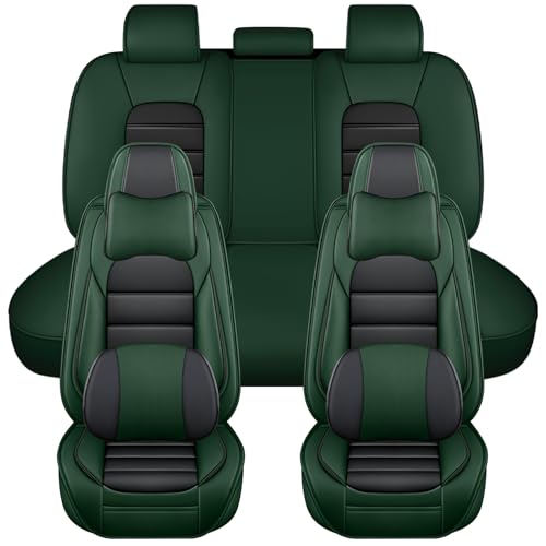 Image of Deluxe Full Covers for Volkswagen Golf SportWagen 2015-2019, Black-Green