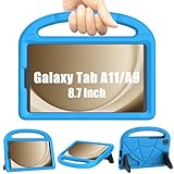 Kids Case for Samsung Galaxy Tab A11 8.7-inch 2025 / A9 8.7-inch 2023 / A7 Lite 8.7 Inch 2021, Lightweight Shockproof Cute Cover with Handle Stand for Galaxy Tab A7 Lite (SM-T220/T225/T227) -Blue