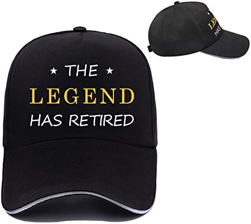 Retired Baseball Hat, Retirement Party Supplies, Retirement Gifts for Mom Dad Boss - The Legend Has Retired Baseball Cap Black