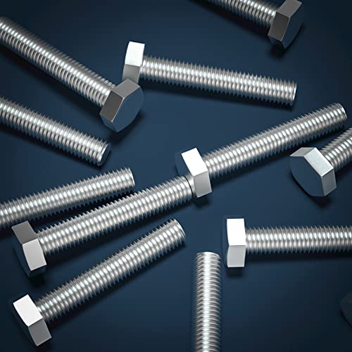 Image of 1 /2-13 x 2-1 /2 inch (1 to 7 inch Optional) Hex Head Screw Bolt, Stainless Steel 18-8(304), Fully Threaded,5pcs