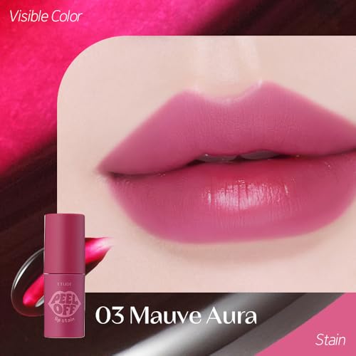 Image of ETUDE Dear Darling Peel Off Lip Stain (Mauve Aura) - Teen girl gifts, Hydrating Hydrogel Tint, Fruity scent, Long Lasting & Waterproof, High Pigment, Easy Peel Off, All‑Day Color Lip Tattoo