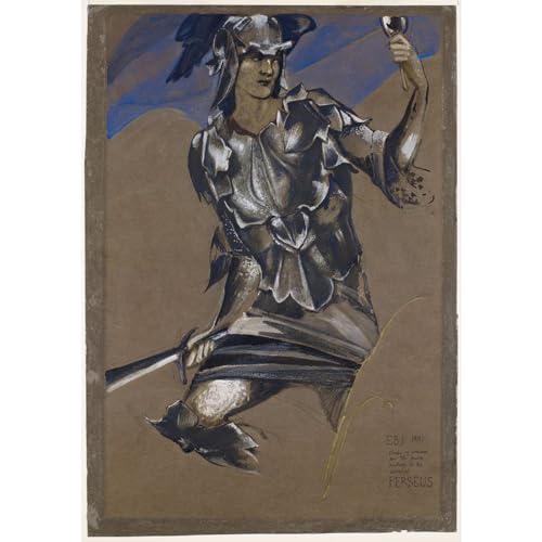 Impression giclée Edward Burne-Jones Étude de Méduse en armure d'art