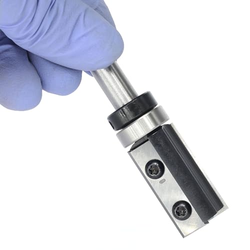 Sinoprotools Wendeplatten Bündigfräser,8mm Schaft Schnittlänge 30mm,Bündiger Fräser mit 4-seitigen Austauschbare Hartmetall(HW),mit Kugellager,für Holzbearbeitung Bündig Trimmen(S=8,Ф=16,I=30)