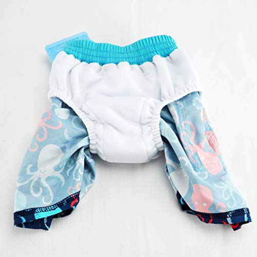 i play. by green sprouts baby-boys Trunks with Built-in Reusable Swim Diaper,Royal,18mo