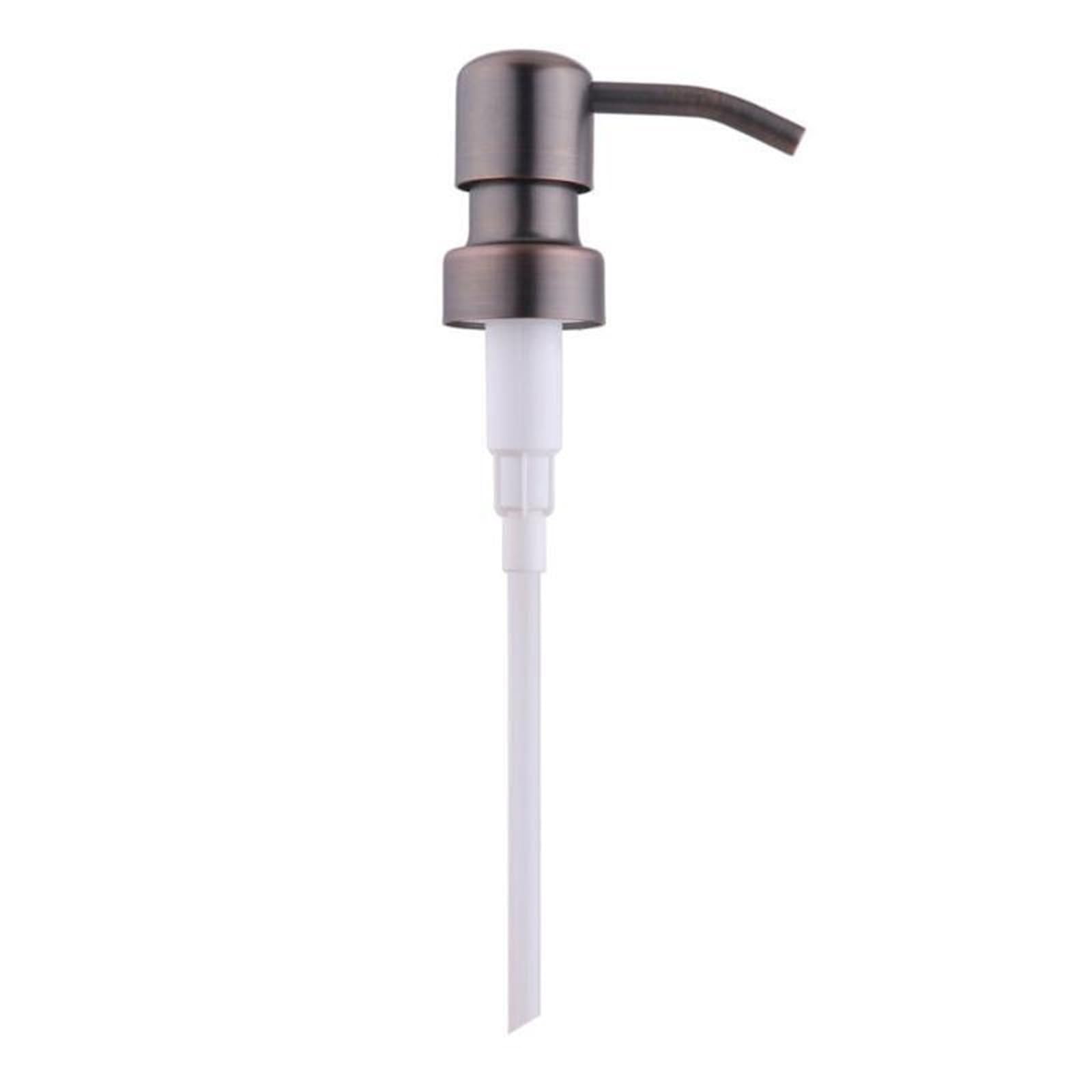 Soap Pump Replacement 6pcs Metal Soap Pump Liquid Lotion Gel Dispenser Replacement Jar Syrup Juice Bottle(Matte Black)