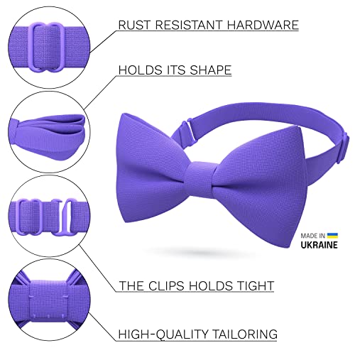 Image of Bow Tie House Mens Bowties Pre-tied Shape Clip on Bowtie Solid Men Formal Wear for kids, baby boys, toddler any age bow ties