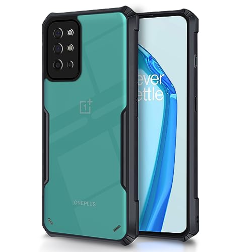 Image of Outlouders Back Cover for OnePlus 8T 5G | Ultra Hybrid Transparent | Full Camera Protection | Raised Edge | Crystal Clear Bumper Case(Black)